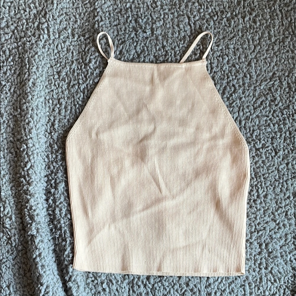 Zara Cream Sleeveless Women's Top